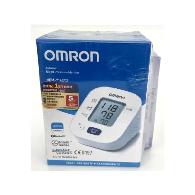 OMRON歐姆龍 HEM-7142T2 手臂式血壓計 包贈品 歐姆龍 OMRON MC-246 電子體溫計