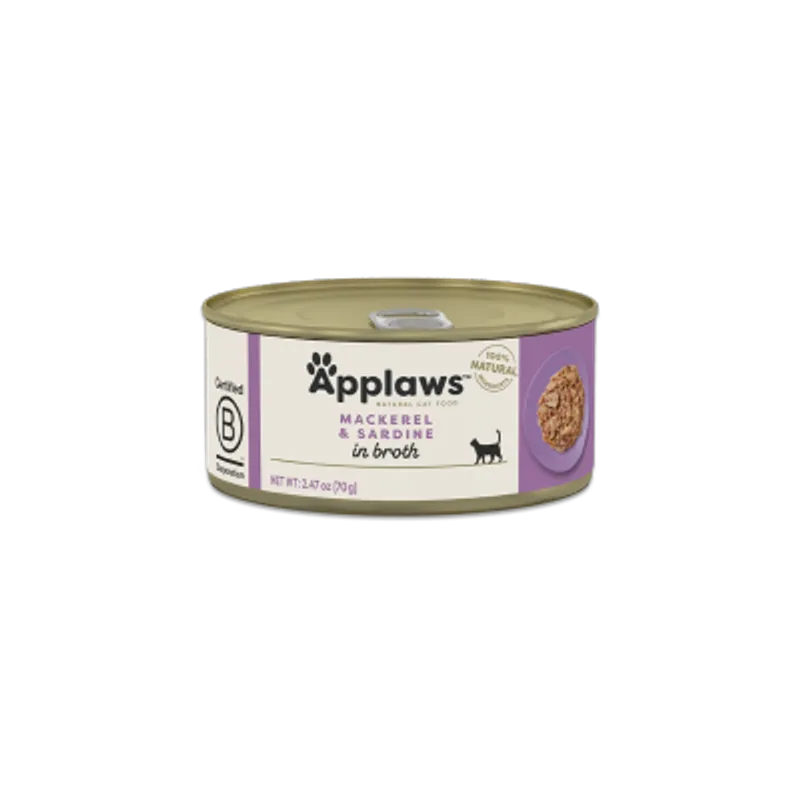 Applaws 愛普士 Natural Wet Cat Food 沙甸魚+鯖魚貓罐頭