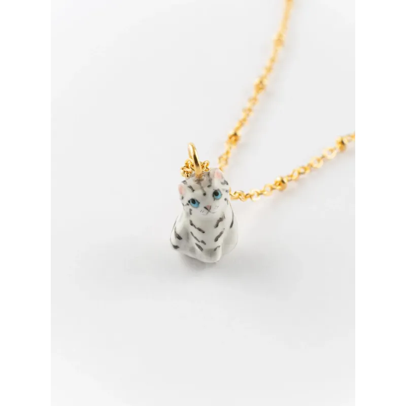 Tabby Kitten Necklace