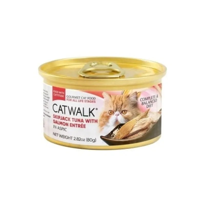 CATWALK 鰹吞拿魚,三文魚- 貓罐頭(80g)- Catwalk