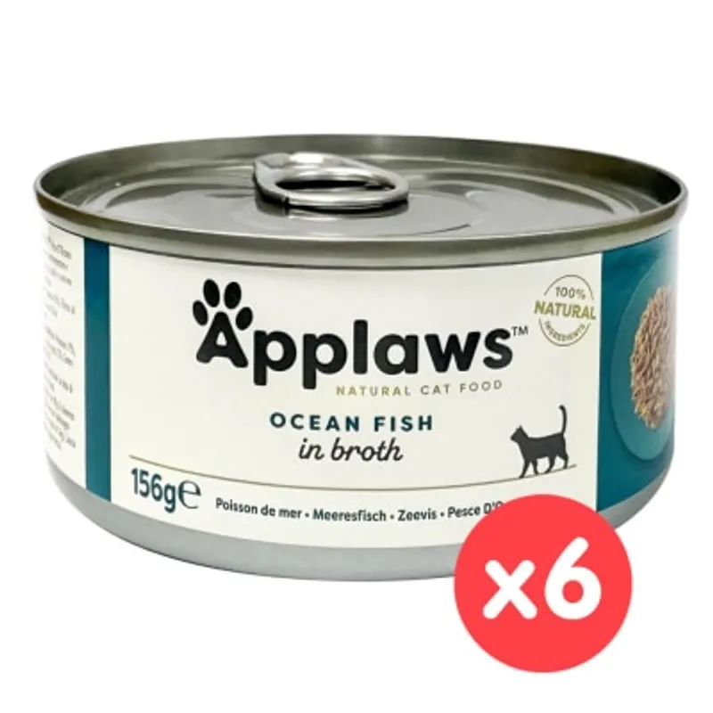 APPLAWS 貓罐頭 - 海魚 (156g x 6) Applaws