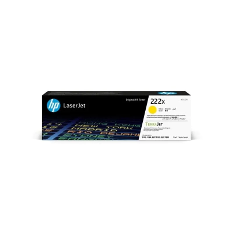 HP 惠普 222X高打印量黃色原廠LaserJet碳粉匣 (W2222X)