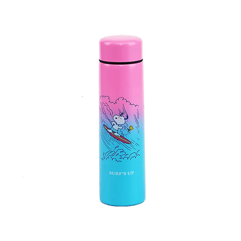 Snoopy 260ml 史努比不锈钢保温壶 (渐变粉色/湖水绿色)