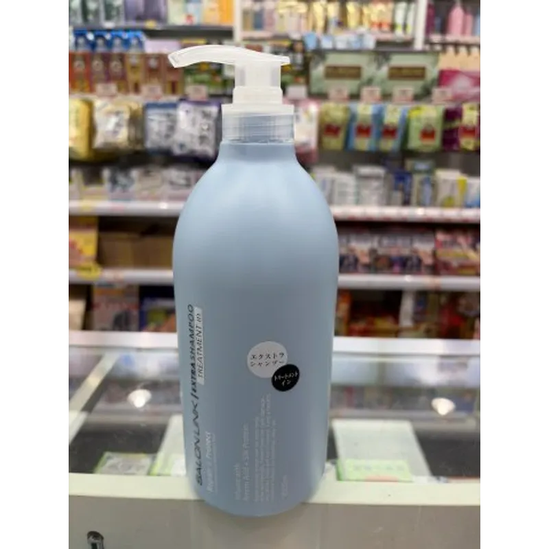 日本熊野油脂二合一無矽洗髮乳1000ml(淺藍瓶)
