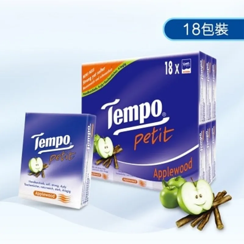 TEMPO得寶 迷你蘋果木香味紙手巾