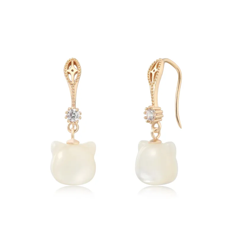 Chill With Meow Gold Earrings