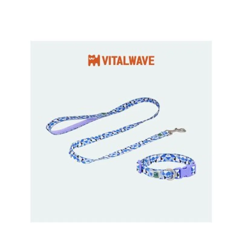 VITAL WAVE 鑽石璀璨套裝犬用項圈與犬貓通用牽引繩