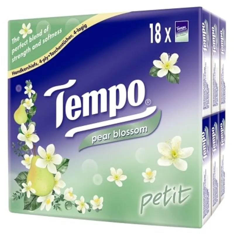 TEMPO得寶 迷你紙手巾(水梨花味)18包裝