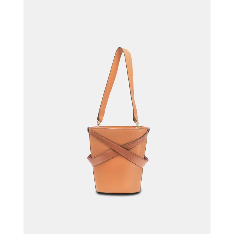 Cage Bucket Bag – TAN & CARAMEL