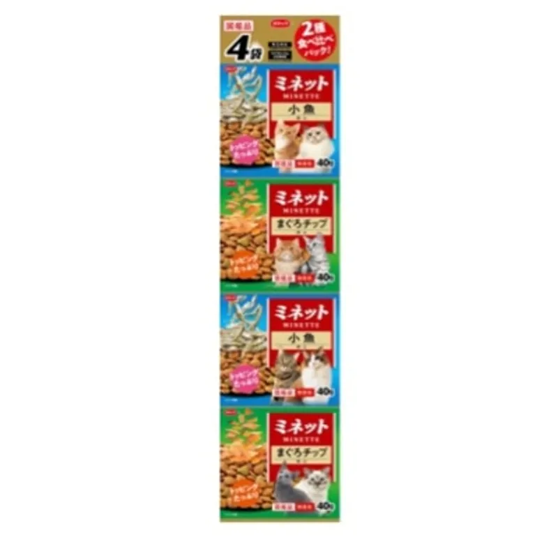 SMACK Minette 4連包 低鎂貓糧-拌吞拿魚(40g x2)&小魚乾(40g x2) SM2326