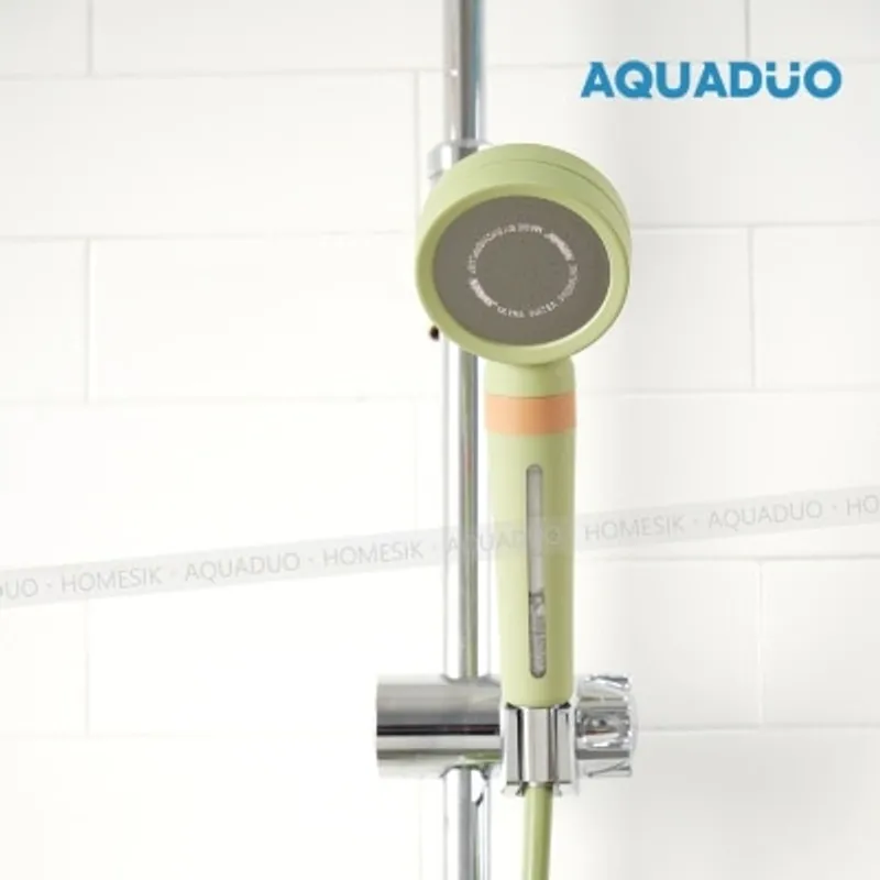 AQUADUO 花系加寬版 橄欖綠除氯沐浴過濾花灑頭 (連濾芯1件) (商家直送-5個工作天內送到府上;滿$500免運)