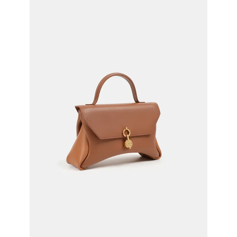 Mini Rococo Corn Leather Bag - TAN & CARAMEL