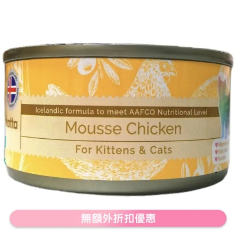 ASTKATTA 全天然純雞肉慕絲 幼貓,成貓主食罐頭 (80g) Astkatta