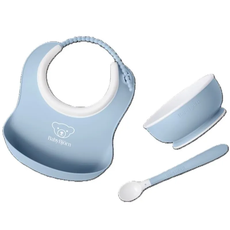 BabyBjorn BABY FEEDING SET- POWDER BLUE 3 pc婴儿餐具套装