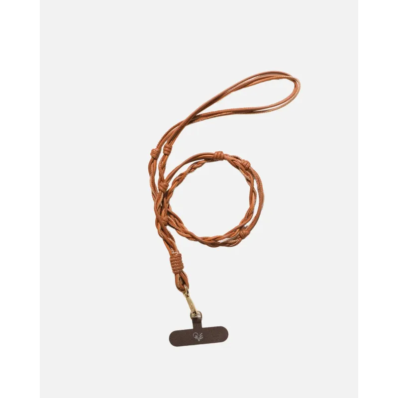Corn Leather Phone Strap - TAN X CARAMEL