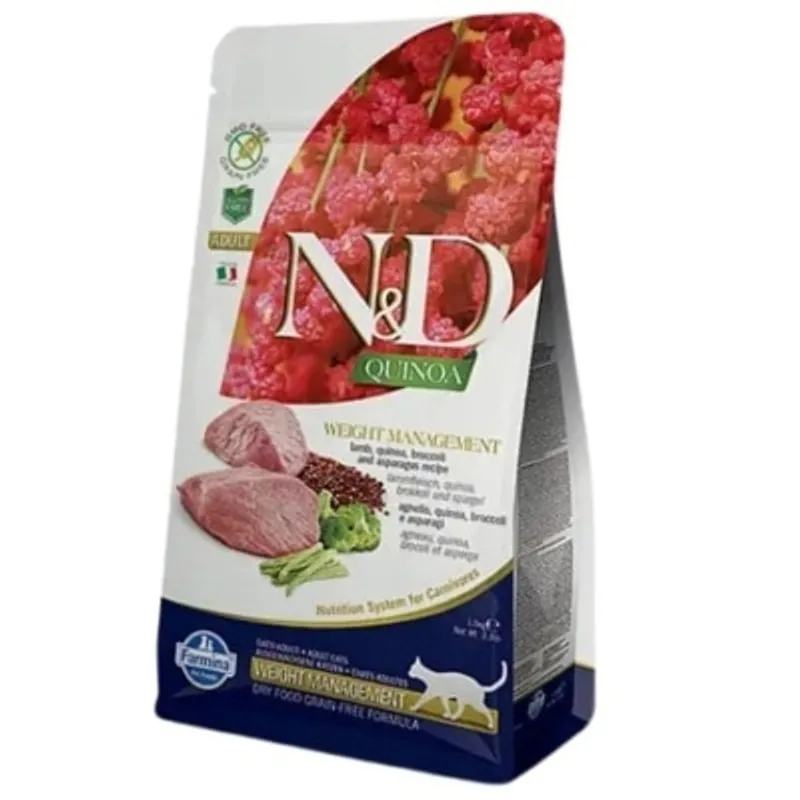 Farmina N&D Quinoa - Weight Management - Lamb 藜麥功能系列 體重管理 - 羊肉 天然貓乾糧 1.5kg