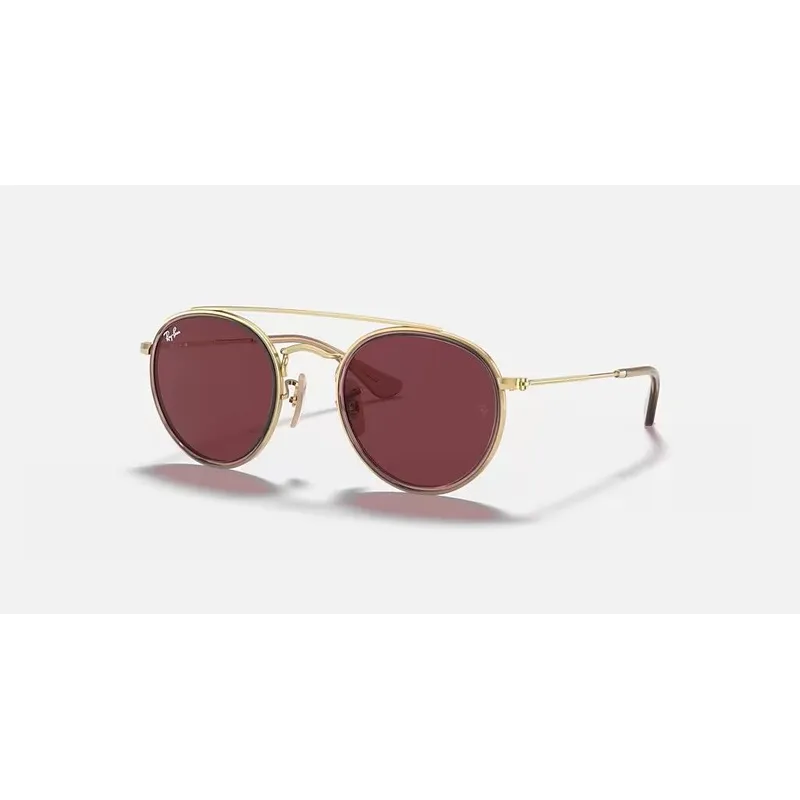 RAY-BAN JUNIOR ROUND DOUBLE BRIDGE KIDS （深紫色鏡片）