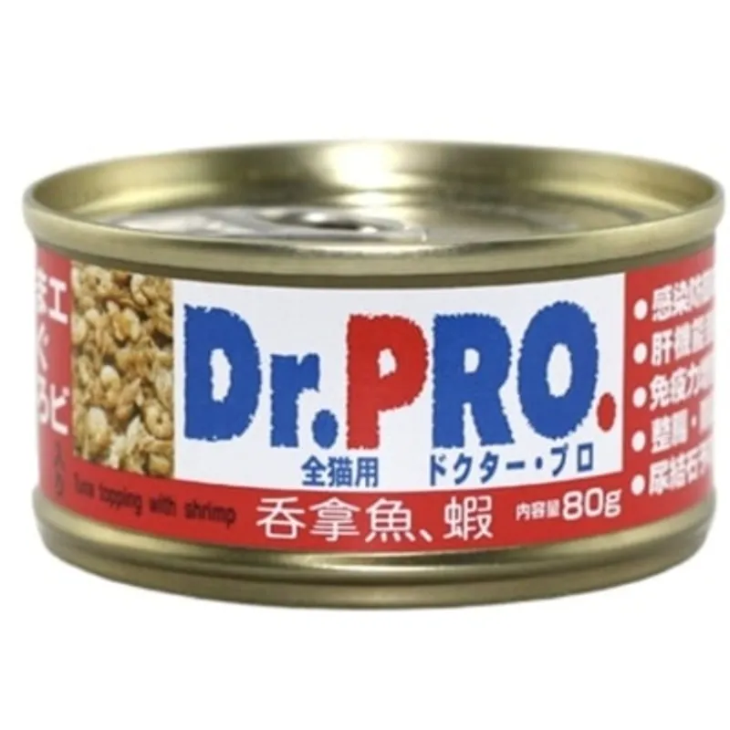 DR. PRO 愛寵醫生 吞拿魚配蝦 - 貓罐頭(80g) - Dr. Pro