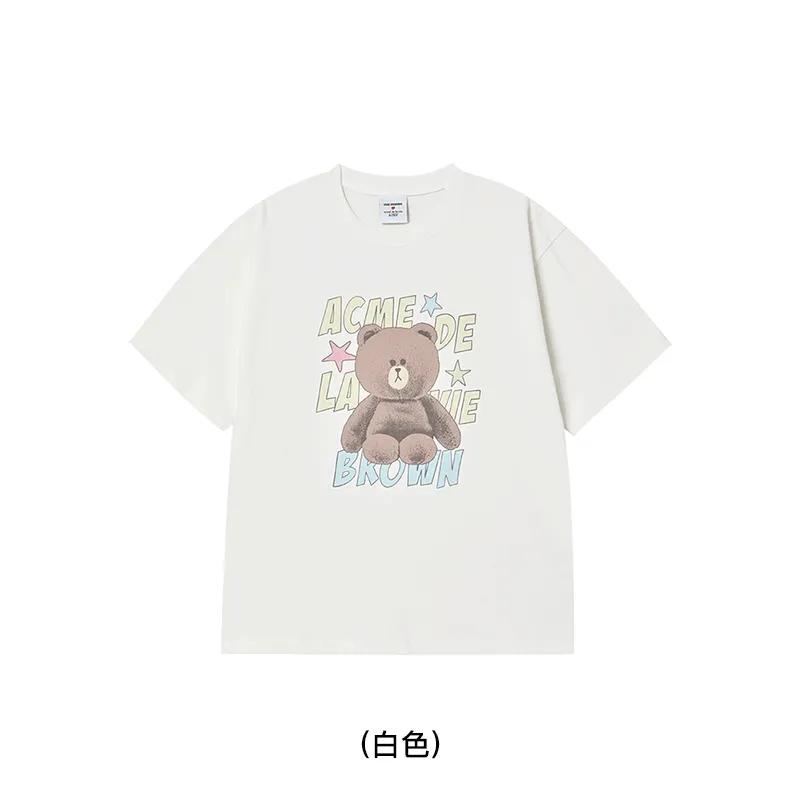 acme de la vie x LINE FRIENDS BROWN星星印花T恤