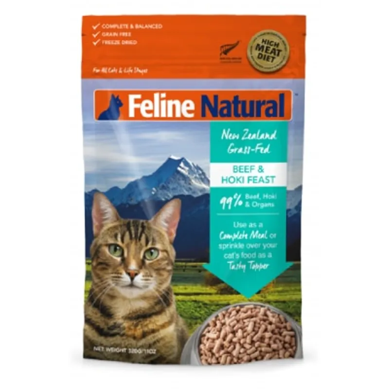 F9 Feline Natural 脫水鮮肉貓糧 – 牛肉及藍尖尾鱈魚配方