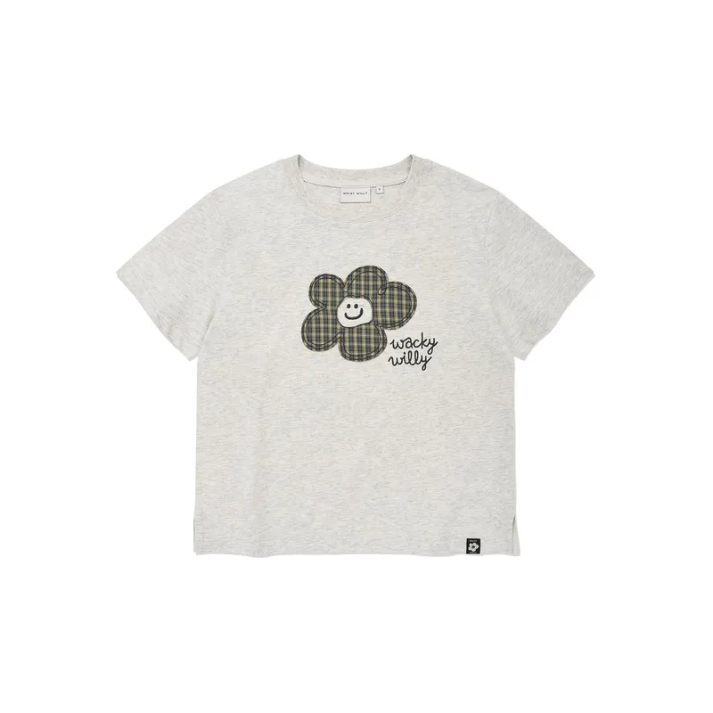 WACKY WILLY 女士格紋 LILY LOGO T恤