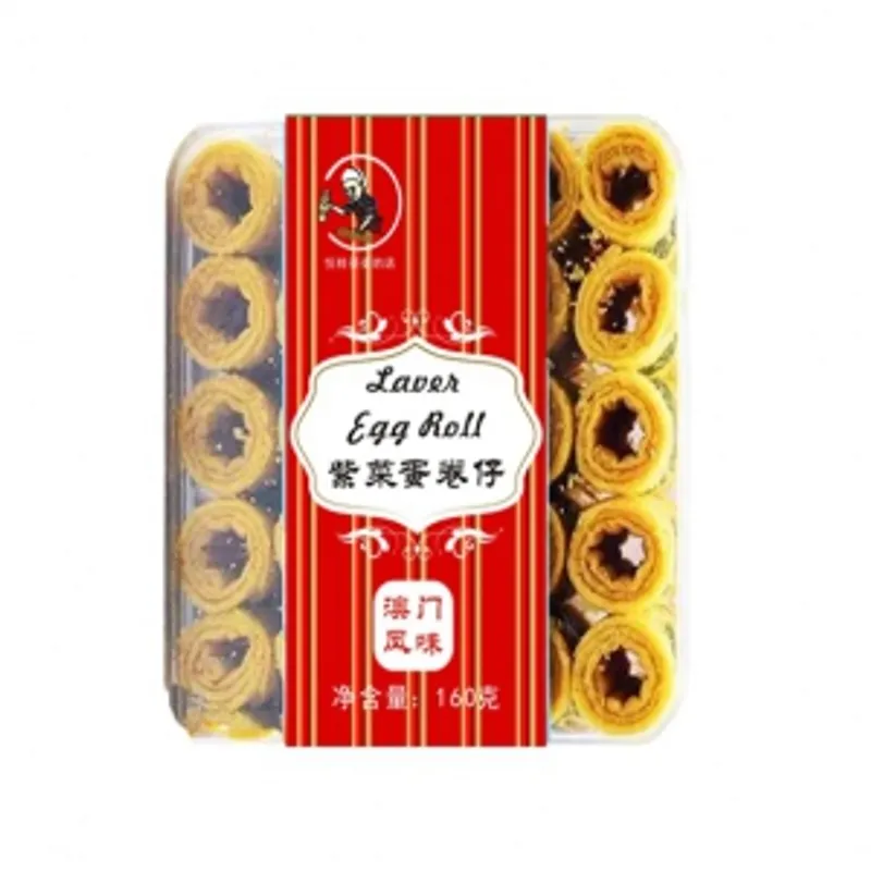 悅桂婆婆的店 紫菜短蛋卷仔160g/盒