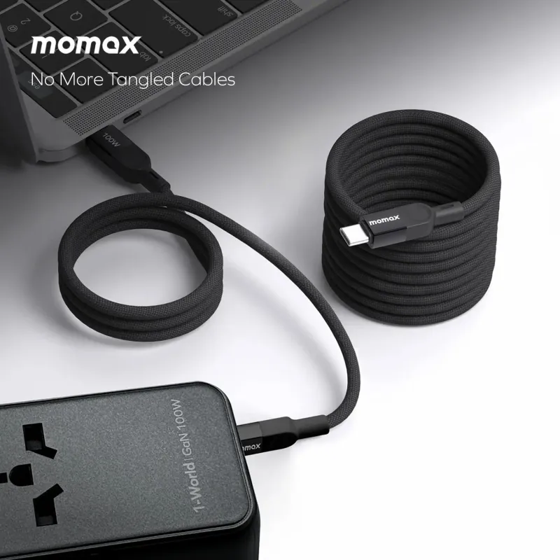 Momax Mag Link USB-C to USB-C 100W USB2.0 磁吸連接線 2m DC36
