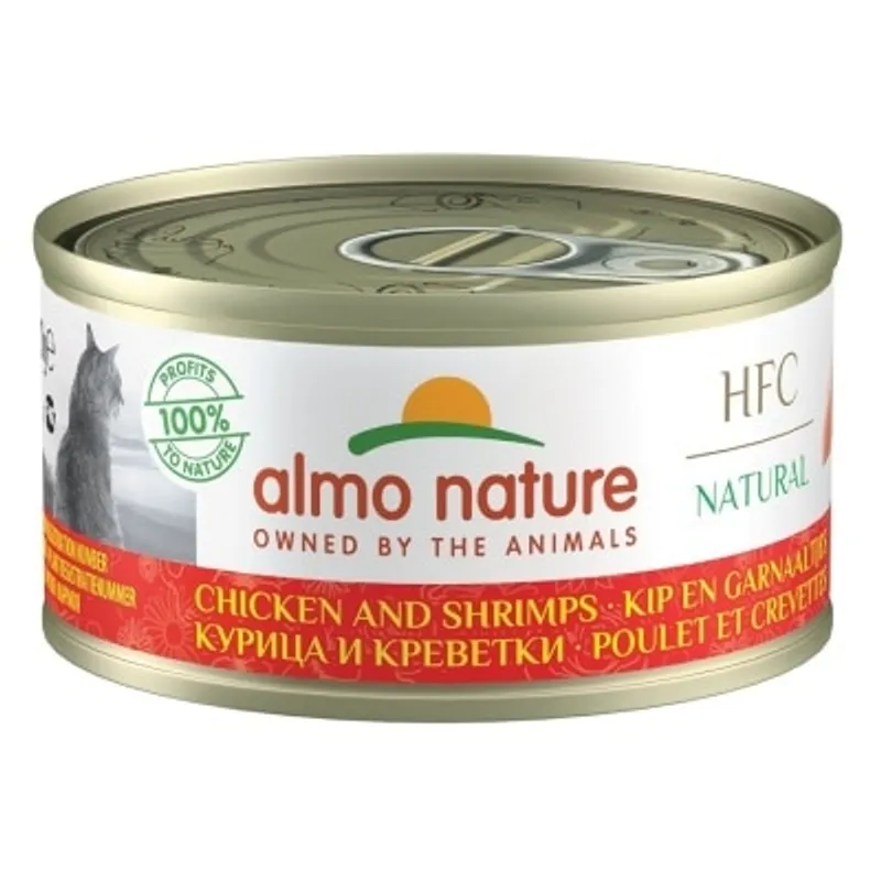 ALMO NATURE HFC Natural 雞肉 鮮蝦(70g) almo nature貓罐頭