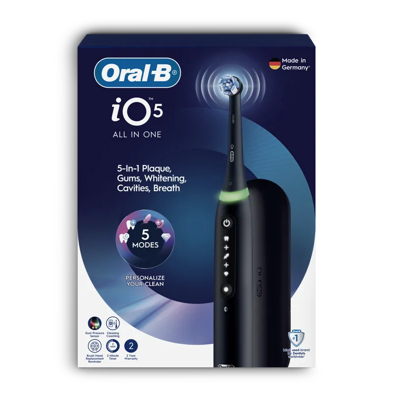 BRAUN 充電電動牙刷+4刷頭 iO5 + 4 Refills黑色