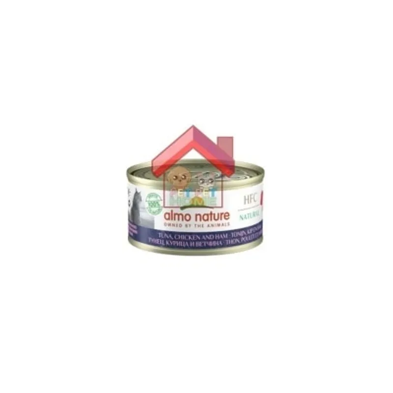 almo nature HFC Natural - 雞肉,吞拿魚,火腿 貓罐頭 70g [9081]
