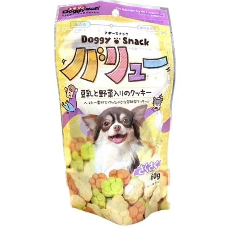 DOGGYMAN 豆奶野菜腳印型潔齒餅 (60g) - DoggyMan
