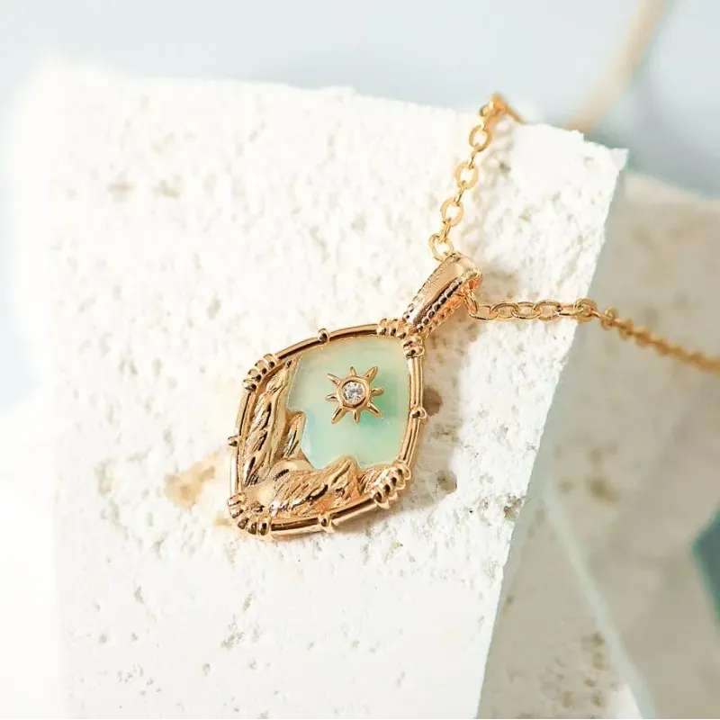 Luminous Journey Gold NECKLACES - AMAZONYTE