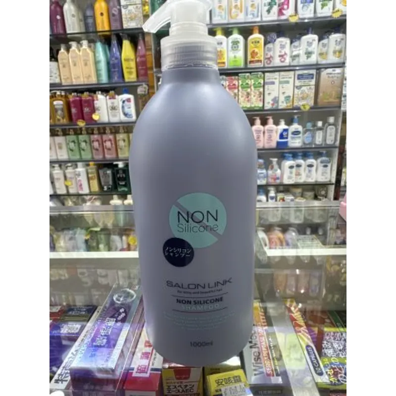 日本熊野油脂無矽洗髮水1000ML(淺紫藍瓶)