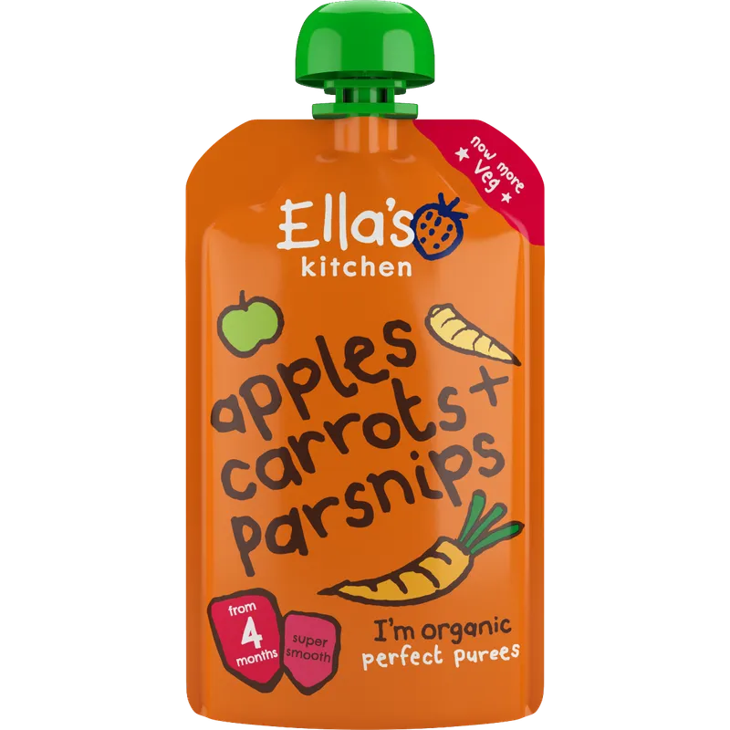 Ella's Kitchen 有機胡蘿蔔,蘋果+芹菜蘿蔔 120G