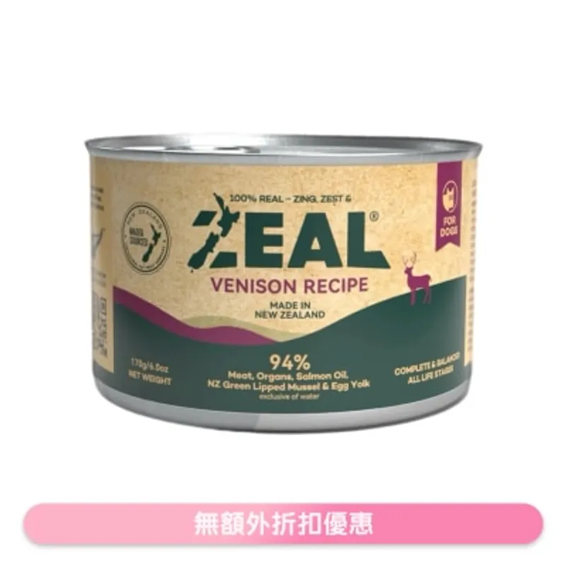 ZEAL 無穀物鮮肉狗罐頭 - 鹿肉配方 (170g) 151636