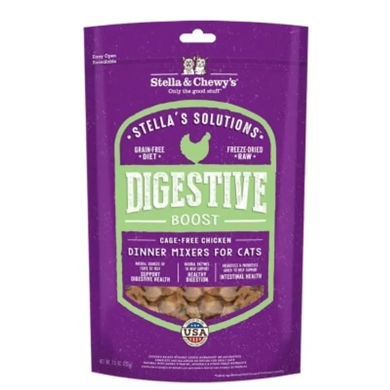 Stella & Chewy's Digestive Boost 凍乾生肉貓糧 功能配方 有助消化系統 放養雞配方 7.5oz (紫袋) [SC126]