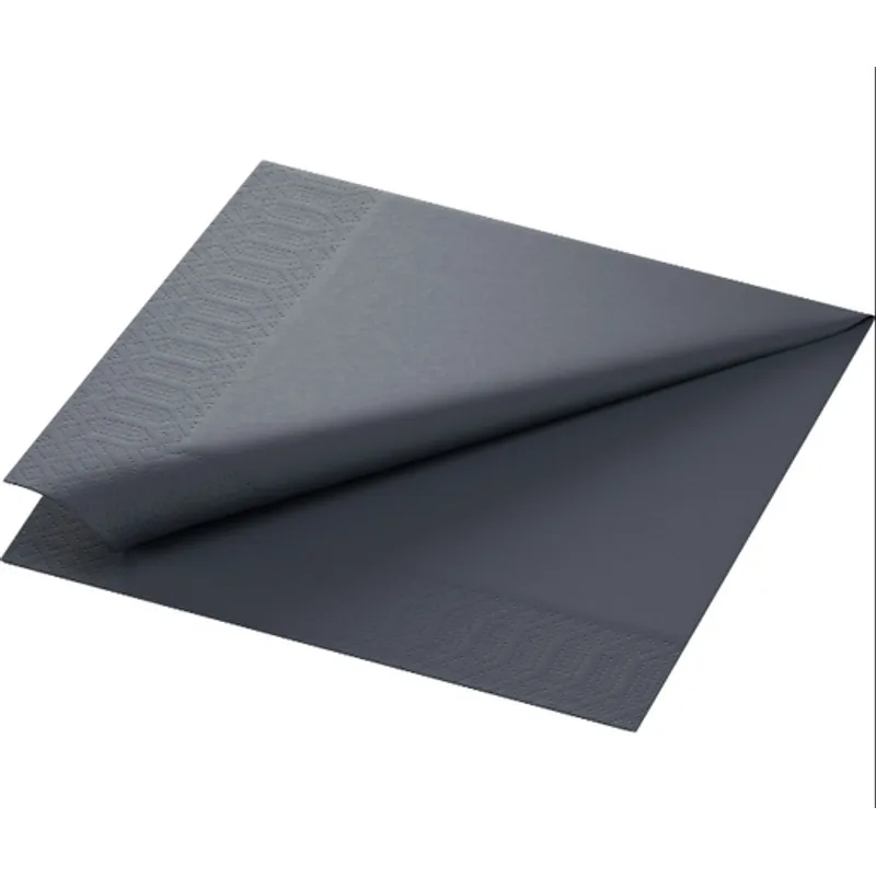 NAPKINS SRP 3-PLY 1/4FLD 40CM BLACK