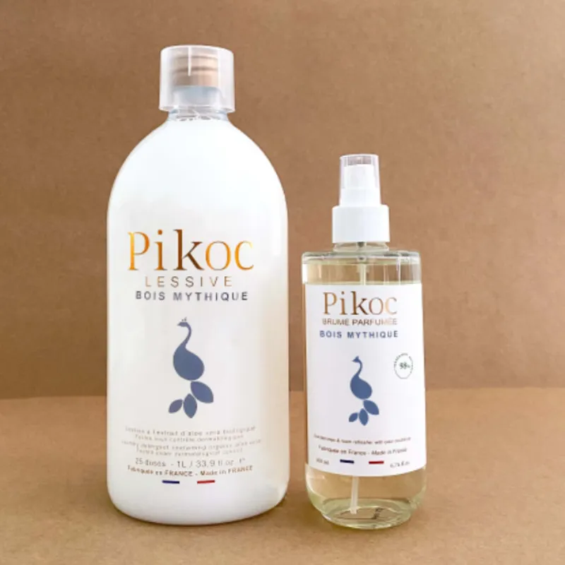 PIKOC 有機成份洗衣液履香氛噴霧套裝-松木香味(1升+200 毫升)