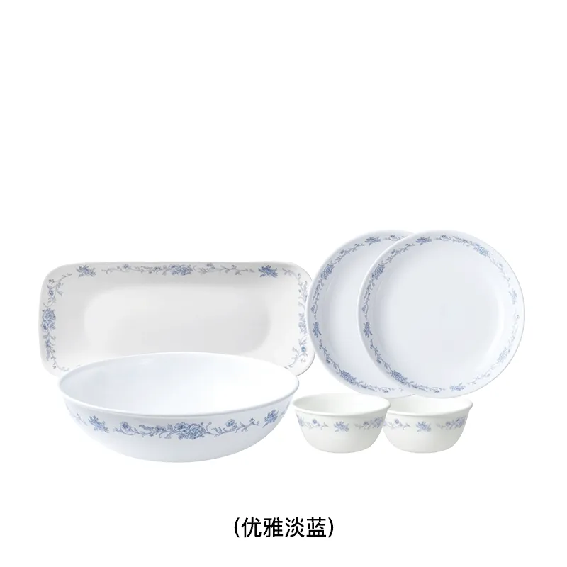 CORELLE 餐具套装6件 - 优雅淡蓝
