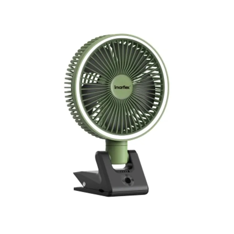 IMARFLEX 伊瑪牌 IFC-08DG 7.9吋充電式檯夾多用 風扇