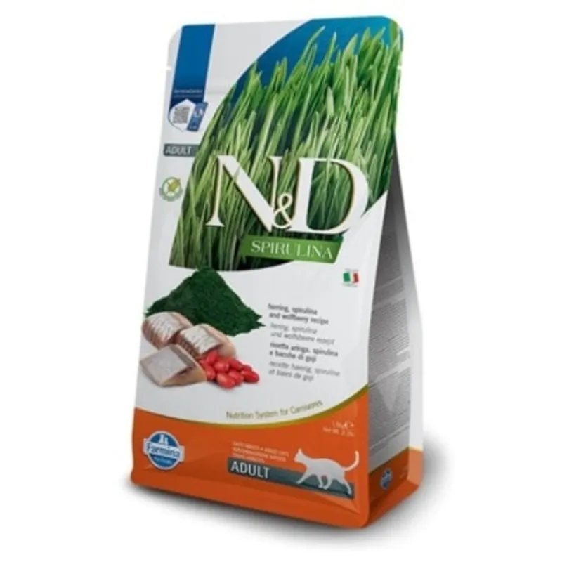 Farmina N&D Spirulina Formula Herring Adult 鯡魚、螺旋藻和枸杞 成貓 1.5KG