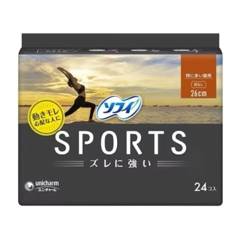 SOFY 蘇菲 SPORTS 動感防漏衛生巾 纖薄特長日用26cm (24片)