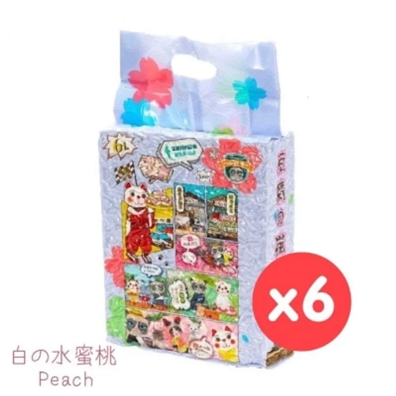 [箱裝優惠]喵社長水蜜桃味豆腐砂 (6LX6)