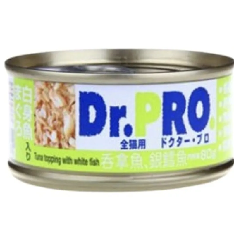 DR. PRO 愛寵醫生 吞拿魚配銀鱈魚 - 貓罐頭(80g) - Dr. Pro