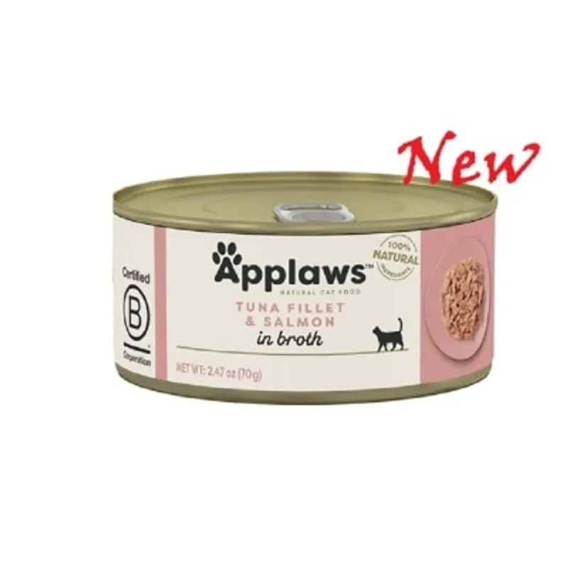 Applaws 愛普士 [1028] Natural Wet Cat Food 吞拿魚 + 三文魚 貓罐頭 70g
