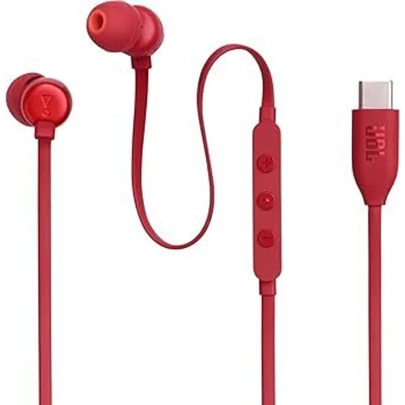 JBL USB-C線控入耳式耳機(紅色) TUNE310C/RED