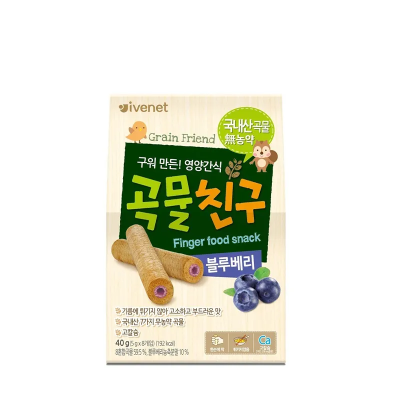 IVENET贝贝 糙米手指饼(蓝莓味)40G