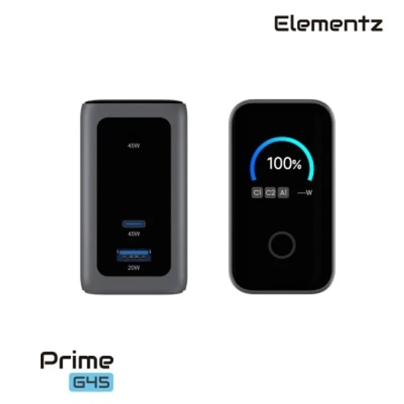 Elementz [CCC QR Code][CCC 3C Cert.]MagPrime G45-15000mAh CCC TFT彩屏自帶線行動電源