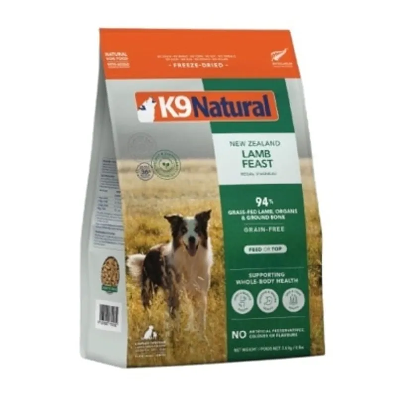 K9 Naturals 冷凍脫水狗乾糧- 羊肉盛宴配方