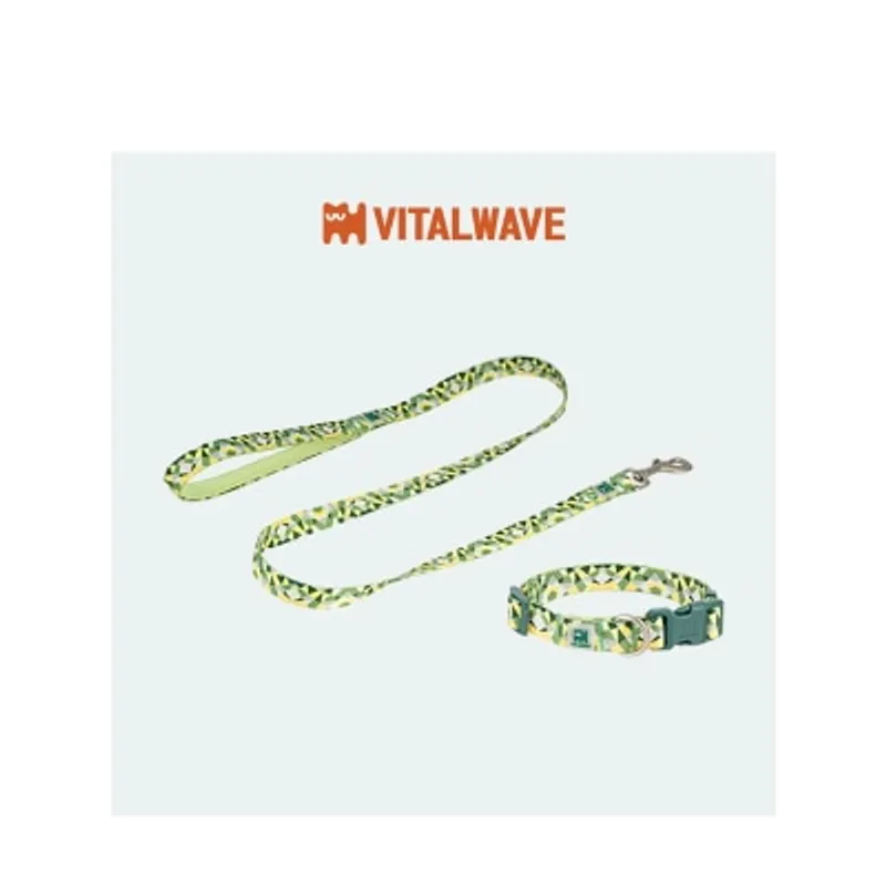 VITAL WAVE 鑽石璀璨套裝犬用項圈與犬貓通用牽引繩
